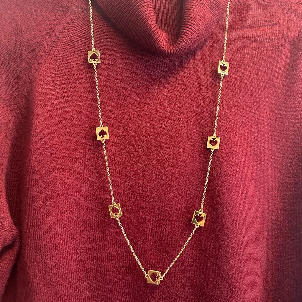 Kate Spade Gold Spade Cut-Out Necklace